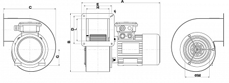 Центробежный вентилятор во взрывозащищенном исполнении C 20/2 T ATEX (30305VRT)